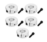 5 Pack Clamping Shaft Collars 2/3 Inch Bore Aircraft Grade Aluminum Rustproof Easy Install Adjustable Fit for Industrial Machinery Automotive Farm Equipment
