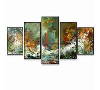 5 Pack Diamond Painting Abstracto, Diamond Manualidades Adultos, Bordado Punto de Cruz Dibujos con Diamantes Cuadros Decoracion Salon Modernos Regalo Mujer Puente Golden Gate (Tres Tamaños) PZSH-688