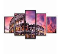 5 Pack Diamond Painting Arquitectura Diamantes Pintar por Numeros Adultos (Tres Tamaños) Cobertura Total Diamond Painting Roma Kit Manualidades Adultos para Oficina Dormitorio Home Decoration PZSH1333