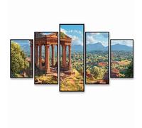 5 Pack Diamond Painting Arquitectura Diamantes Pintar por Numeros Adultos (Tres Tamaños) Cobertura Total Diamond Painting Paisaje Kit Manualidades Adultos para Oficina Home Decoration PZSH-1255
