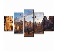 5 Pack Diamond Painting Globo AerostáTico, Diamond Manualidades Adultos, Bordado Punto de Cruz Dibujos con Diamantes Cuadros Decoracion Salon Modernos Regalo Mujer Arquitectura (Tres Tamaños) PZSH1279