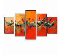 5 Pack Diamond Painting GrúA, Diamond Manualidades Adultos, Bordado Punto de Cruz Dibujos con Diamantes Cuadros Decoracion Salon Modernos para Regalo Decoracion Hogar Abstracto (Tres Tamaños) PZSH-204