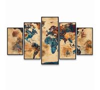 5 Pack Diamond Painting Mapa del mundo Cuadros Decoracion Salon Model-0110