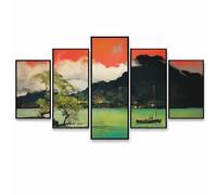 5 Pack Diamond Painting MontañA, Diamond Manualidades Adultos, Bordado Punto de Cruz Dibujos con Diamantes Cuadros Decoracion Salon Modernos para Regalo Decoracion Hogar Bote (Tres Tamaños) PZSH-081