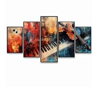 5 Pack Diamond Painting Piano, Diamond Manualidades Adultos, Bordado Punto de Cruz Dibujos con Diamantes Cuadros Decoracion Salon Modernos para Regalo Decoracion Hogar ViolíN (Tres Tamaños) PZSH-3847