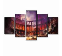 5 Pack Diamond Painting Roma, Diamond Manualidades Adultos, Bordado Punto de Cruz Dibujos con Diamantes Cuadros Decoracion Salon Modernos para Decoracion Hogar Arquitectura (Tres Tamaños) PZSH-593