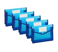 5 Pack Expandable Snap Closure Portfolio Folder Organizador de documentos PU y plástico Bolsa archivos acordeón gran capacidad para oficina hogar viaje