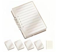 5 Pack Pocket Notebook,4"x3"Waterproof Spiral Notebooks,Mini Spiral Notebook,80 Sheets/160 Pages Pocket Notebook, Deliver 80 Sheets/160 Pages-Replacement cartridge for Home Office College School