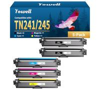 5-Pack tóneres TN241 TN245 compatibles con Brother TN-241 TN-245 para MFC 9332CDW Toner DCP-9022CDW DCP-9020CDW MFC-9142CDN MFC-9342CDW HL-3142CDW HL-3140CW HL-3152CDW, TN241BK TN245C TN245M TN245Y
