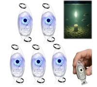 5-Pack Waterproof LED Underwater Fishing Lights ，Azul