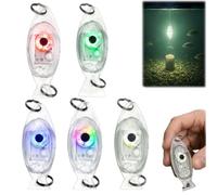 5-Pack Waterproof LED Underwater Fishing Lights ，Multicolor