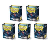 5 Packs Dragon Shield Matte Black Standard Size 100 ct Card Sleeves Value Bundle!