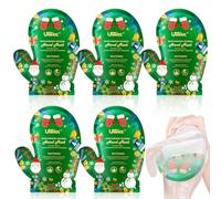 5 Paia Maschera Mani Natale, Maschera Mani Idratante Alla Niacinamide Natale, Esfoliazione Profonda, Rendendo la Pelle Più Liscia, Regalo per Famiglia