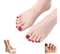 5 Pair Instant Pedicure Sheer Toe Tights,High Sheer Five Finger Socks with Nail Art,Thin Toe Separated Socks with Nail Polish (5 pairs)