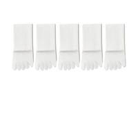 5 Pairs Women Sports Toe Socks With Separate Fingers High Tube Five Finger Cotton Crew Yoga(5 pairs white)