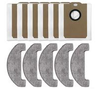 5 paños de fregona y 6 bolsas de polvo para robot aspirador BPMIO B15 B15 Plus, diseñado para mantener un espacio de vida limpio y saludable