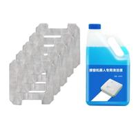 5 Paños Y 1 Solución Limpiacristales (2L), Accesorios For Robot Limpiacristales, Compatible Con ECOVACS W1, W1pro Y W1s Pro