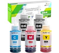 5 Paquete T664 664 (T6641 T6642 T6643 T6644) Compatible Botellas de Tinta Para ET-2500 ET-2550 ET-2600 ET-2650 ET-3600 ET-4500 ET-4550 ET-14000 ET-15000 L100 L110 L200 L210 L350 L355 L455 L555