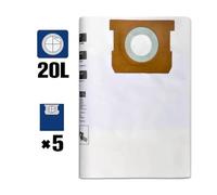 5 Paquetes De Bolsas De Filtro Desechables Universales For Aspiradoras En Seco Y Húmedo, Compatibles Con VacMaster Y Shop Vac.(20L)