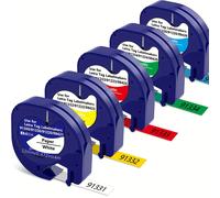 5 paquetes de cinta adhesiva plástica compatible con 91331, 91332, 91333, 91334 y 91335 para máquina etiquetadora LT100H/LT-100