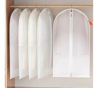 5 Paquetes de PEVA Translúcido Bolsas Almacenaje Ropa, con Cremallera Bolsa Almacenaje Ropa para Guardar Ropa en Casa, Tiendas y Viajes(60x140cm/23.62x55.12in)