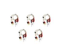 5 Par Cable de Clip de de Enchufe Plátano Aislado Baja Resistencia Terminal de Medidor de Prueba de Plomo de Sonda Kelvin Nuevo
