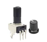 5 pares = 10 piezas RV09 resistencia ajustable Vertical potenciómetro de sello de 3 pines 1K 2K 5K 10K 20K 50K 100KΩ Ohm for con perilla(1K Ohm)