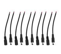 5 pares 55x21mm macho hembra DC Power Barril enchufe conector conector cable cable cable para tira LED luz productos digitales blanco proporciona fácil instalación y alto rendimiento (negro)