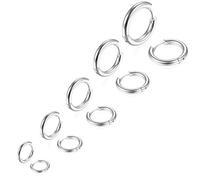 5 Pares Acero Inoxidable Pendientes Aro pour Hombre Mujer Niña Chico