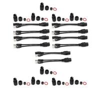 5 Pares Adaptador Divisor PoE para Cámara IP, Splitter Ethernet DC 12 V Impermeable, Compatible con IEEE 802.3af, Modo A y B, para Vigilancia Exterior e Interior (Negra)
