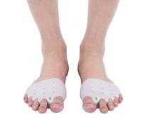 5 pares, almohadillas metatarsianas en el antepié, corrector de juanetes Hallux Valgus de, alta elasticidad, antideslizante, Herramientas para el cuidado de la corrección física(blanco)