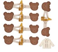 5 Pares Botones De Cuero Con Cierre De Palanca Para Ropa, Botones De Cuerno Marrón Oso, Botones De Resina Para Chaquetas Abrigos Prendas De Punto Cortavientos DIY