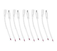 5 pares de 5,5 x 2,1 mm macho y hembra, cable de conexión de corriente CC, rendimiento estable para tiras LED, cámara CCTV y más