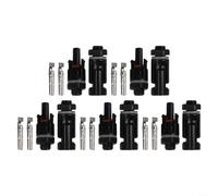5 pares de adaptadores de acoplamiento de enchufe de panel solar compatible con distribuidor de energía, cable fotovoltaico de 2 5 mm, 4 mm, 6 mm, corriente nominal de 30 A y voltaje CC 1000 V
