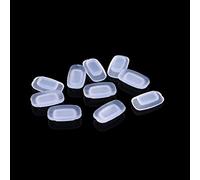 5 pares de almohadillas de nariz cuadradas insertadas de silicona suave en ranura para gafas, almohadillas de nariz de vidrio para gafas transparentes