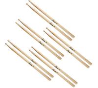 5 Pares De Baquetas XDrum 5B Wood Tip, Grosor: 5B, Longitud: aprox. 405 mm | Diámetro: aprox. 16 mm, Punta: madera, redonda, Material: arce, Superficie antideslizante, 5 pares en set ahorro