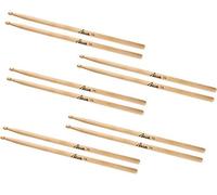 5 Pares De Baquetas XDrum 7A Wood Tip, Grosor: 7A, Longitud: aprox. 392 mm | Diámetro: aprox. 14 mm, Punta: madera, en forma de gota, Material: arce, Superficie antideslizante, 5 pares en set ahorro