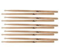 5 Pares De Baquetas XDrum SD1 Punta De Nylon (cabeza redonda de nylon, longitud: aprox. 415 mm, Hickory)