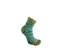 5 pares de calcetines coloridos dedos for hombre negocios algodón a rayas joven Casual absorbente sudor vestido fiesta feliz cortos del dedo pie para Running, Gimnasio y Uso Diario(5 Pairs Green)