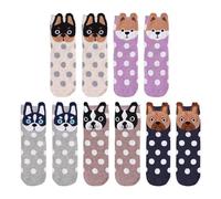 5 Pares De Calcetines De Animales De Dibujos Animados, Calcetines Lindos, Calcetines De Pantorrilla Para Mujer, Calcetines Divertidos, Calcetines Suaves Y Cómodos