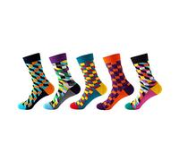 5 pares de calcetines para mujer, estampados, regalos, largos algodón divertidos novedad, bonitos Calcetines De Piscina (C, One Size) media caña mujer Calentitos Algodon Que No Aprieten Calcetin