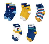 5 Pares De Calcetines Para Niños, Calcetines De Algodón Suave, Calcetines Hasta La Pantorrilla Para Niños, Calcetines Bonitos, Calcetines Elásticos, Calcetines Cálidos