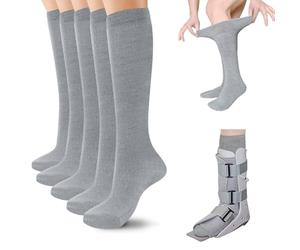 5 pares de calcetines sensoriales sin costuras para botas de caminar, calcetines médicos transpirables, calcetines ortopédicos de repuesto para Air Cam Walker, botas de fractura y cuidado de piernas