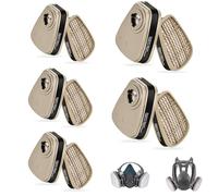 5 pares de cartuchos de filtro 6001 para respirador, cartuchos de repuesto para filtrar gases, vapor orgánico, pintura y productos químicos, utilizados para máscara respiradora 6200, 6800, 4008.