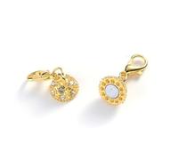 5 pares de cierres magnéticos redondos conectados, abalorios de diamantes de imitación, colgante DIY, pareja, hebilla magnética para pulsera de joyería, 14/16mm-15,16x10mm