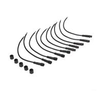 5 pares de conectores de cable LED macho hembra de 22 AWG, clasificación IP65 para iluminación LED de 12 V CC y líneas de alimentación de cámara (negro-2 pines)