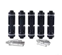 5 pares de conectores solares hembra de acoplamiento distribuidor de energía compatible con cables fotovoltaicos de 2 5 mm a 10 mm, IP67, resistente al agua, CC 1000 V, nominal 30 A