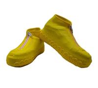 5 Pares De Cubiertas Impermeables For Zapatos Silicona Con Cremallera For Exteriores, Antideslizantes For For Adultos, Portátiles, Fáciles Poner Y Quitar, For Días Lluviosos para Protección(Yellow,XL)