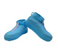 5 Pares De Cubiertas Impermeables For Zapatos Silicona Con Cremallera For Exteriores, Antideslizantes For For Adultos, Portátiles, Fáciles Poner Y Quitar, For Días Lluviosos para Protección(Blue,S)