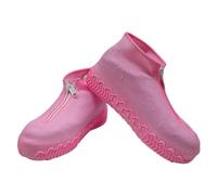 5 Pares De Cubiertas Impermeables For Zapatos Silicona Con Cremallera For Exteriores, Antideslizantes For For Adultos, Portátiles, Fáciles Poner Y Quitar, For Días Lluviosos para Protección(Pink,M)